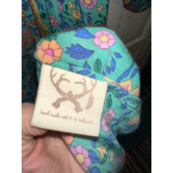 NWT SPELL DESIGNS FOLKTOWN TURQUOISE MAXI KIMONO ROBE OSFA - Picture 5 of 8